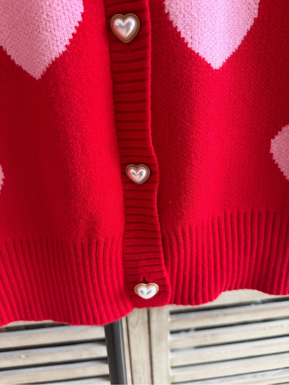 Sugarlips button-up heart cardigan - Picture 3 of 6